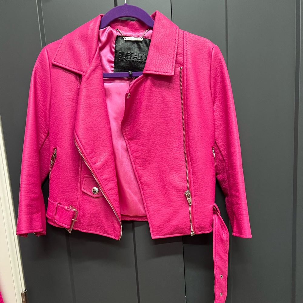 Buffalo David Bitton Pink Faux Leather Jacket